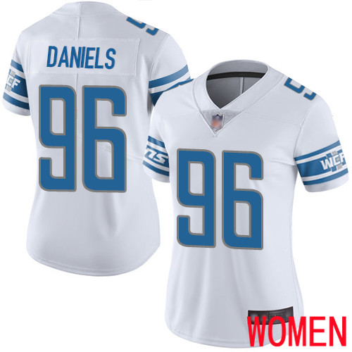 Detroit Lions Limited White Women Mike Daniels Road Jersey NFL Football 96 Vapor Untouchable